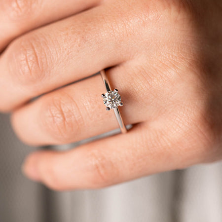 18ct White Gold .56ct Diamond Melba Ring-Ring-Walker & Hall