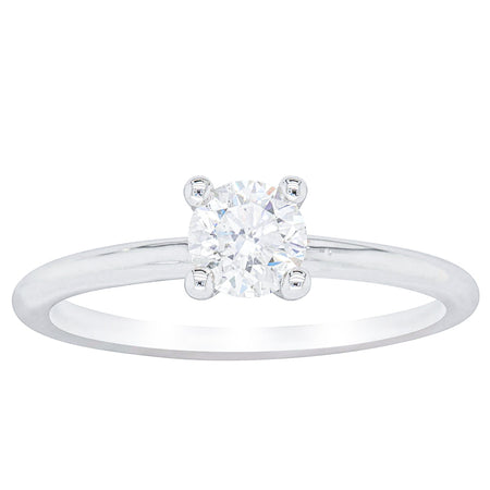 18ct White Gold .56ct Diamond Melba Ring-Ring-Walker & Hall