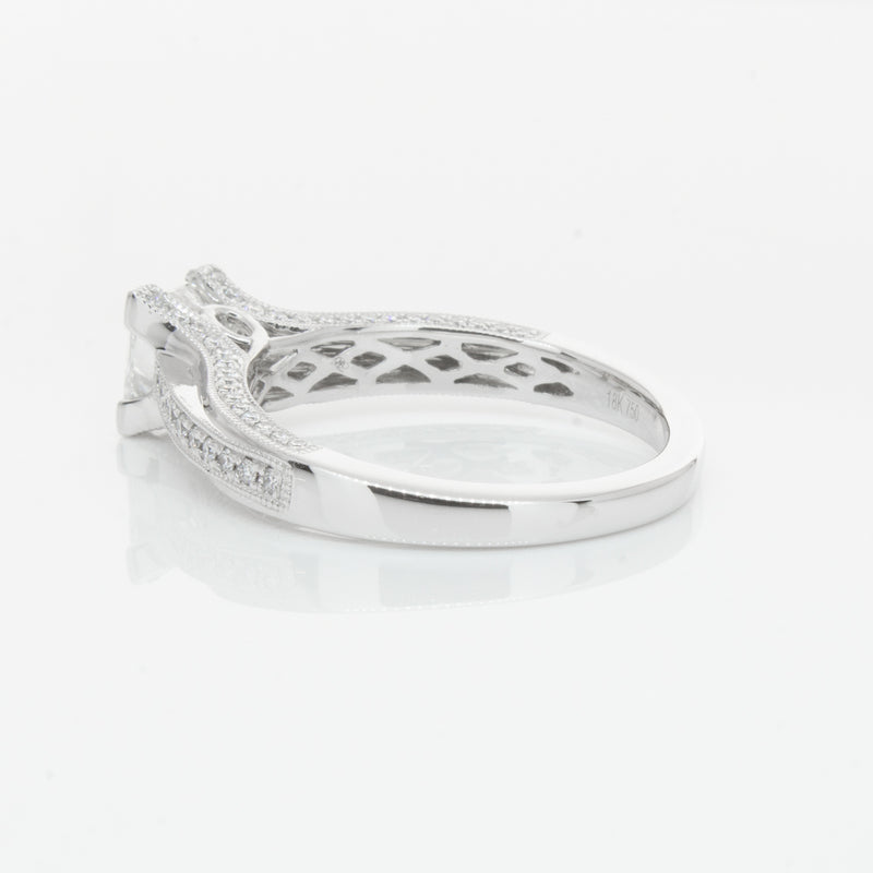 18ct White Gold 1.00ct Princess Cut Diamond Ring-Ring-Walker & Hall