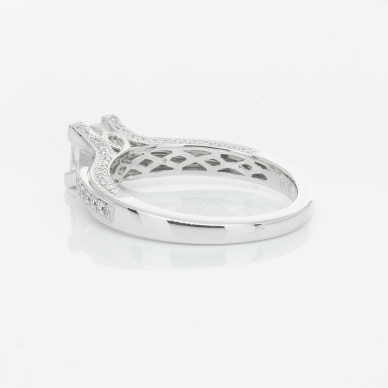 18ct White Gold 1.00ct Princess Cut Diamond Ring-Ring-Walker & Hall