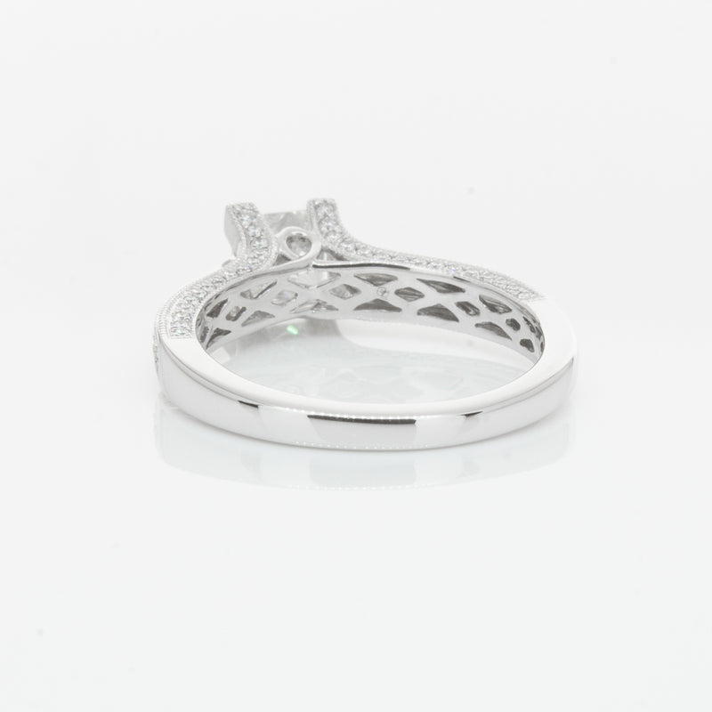 18ct White Gold 1.00ct Princess Cut Diamond Ring-Ring-Walker & Hall