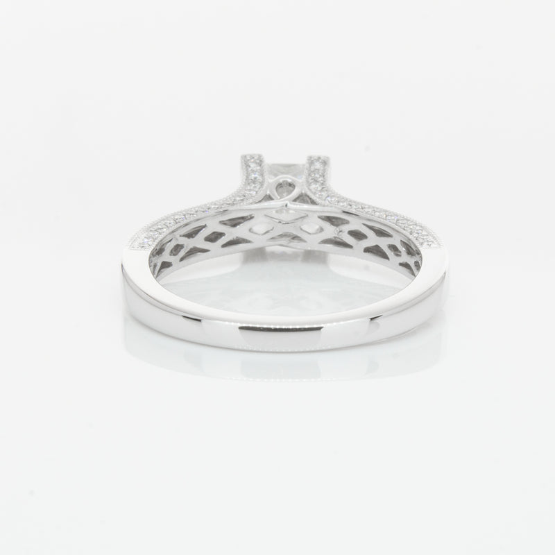 18ct White Gold 1.00ct Princess Cut Diamond Ring-Ring-Walker & Hall