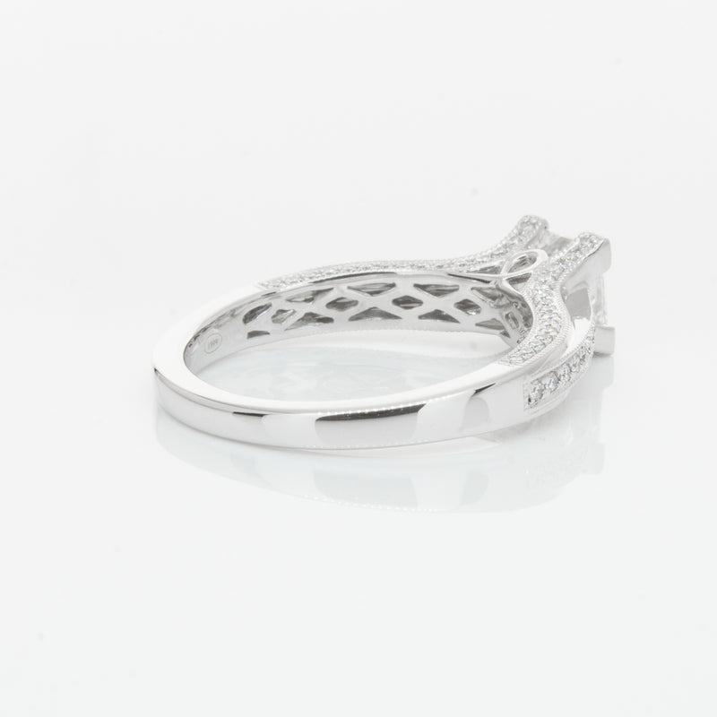 18ct White Gold 1.00ct Princess Cut Diamond Ring-Ring-Walker & Hall