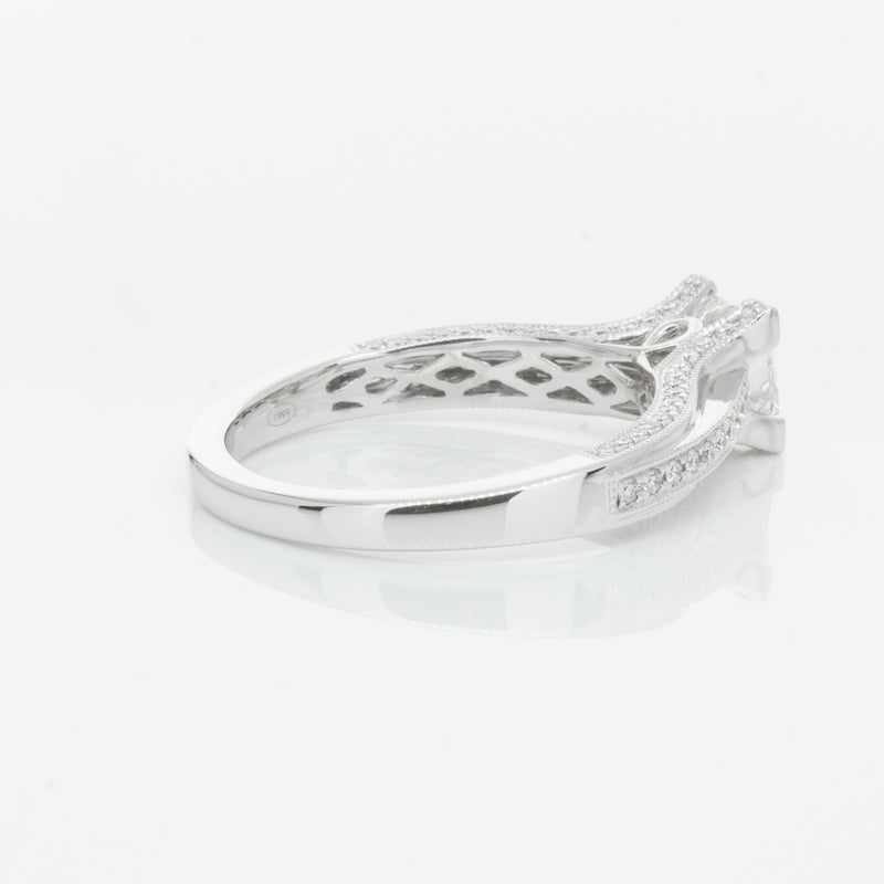 18ct White Gold 1.00ct Princess Cut Diamond Ring-Ring-Walker & Hall