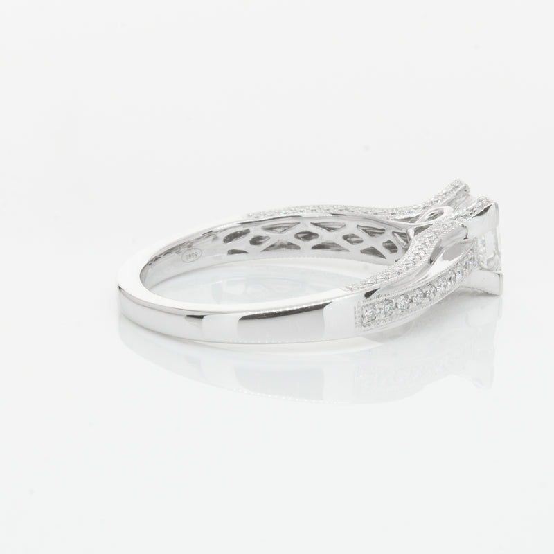 18ct White Gold 1.00ct Princess Cut Diamond Ring-Ring-Walker & Hall