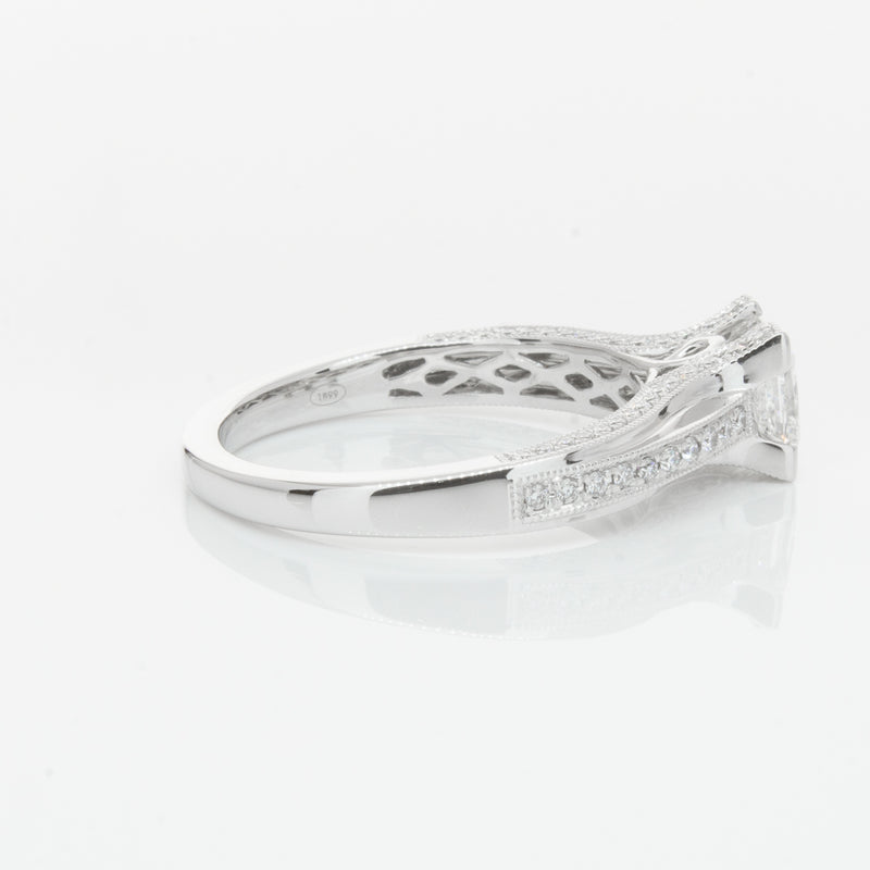 18ct White Gold 1.00ct Princess Cut Diamond Ring-Ring-Walker & Hall
