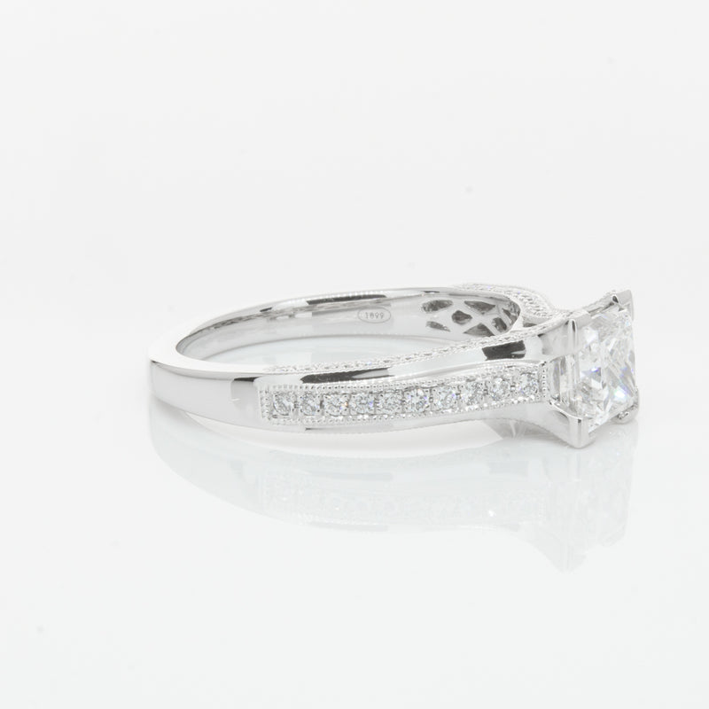 18ct White Gold 1.00ct Princess Cut Diamond Ring-Ring-Walker & Hall