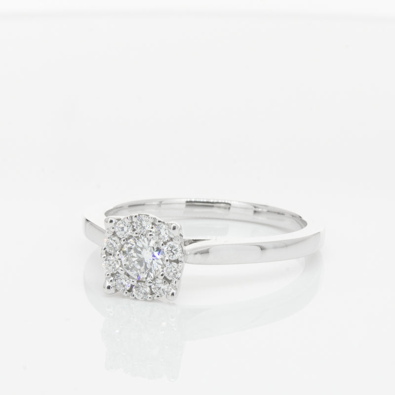 18ct White Gold Diamond Constance Ring-Ring-Walker & Hall