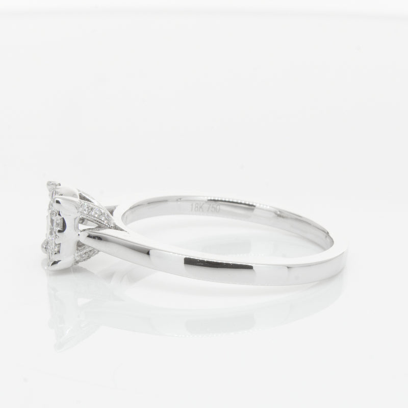 18ct White Gold Diamond Constance Ring-Ring-Walker & Hall