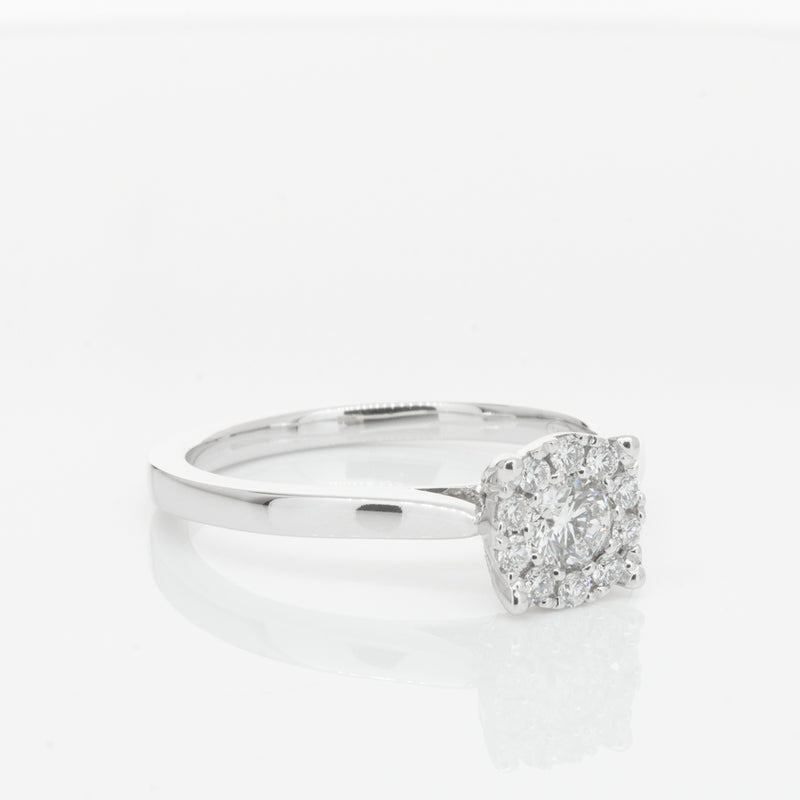 18ct White Gold Diamond Constance Ring-Ring-Walker & Hall