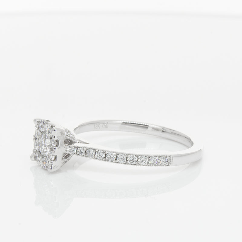 18ct White Gold Diamond Galaxis Ring-Ring-Walker & Hall