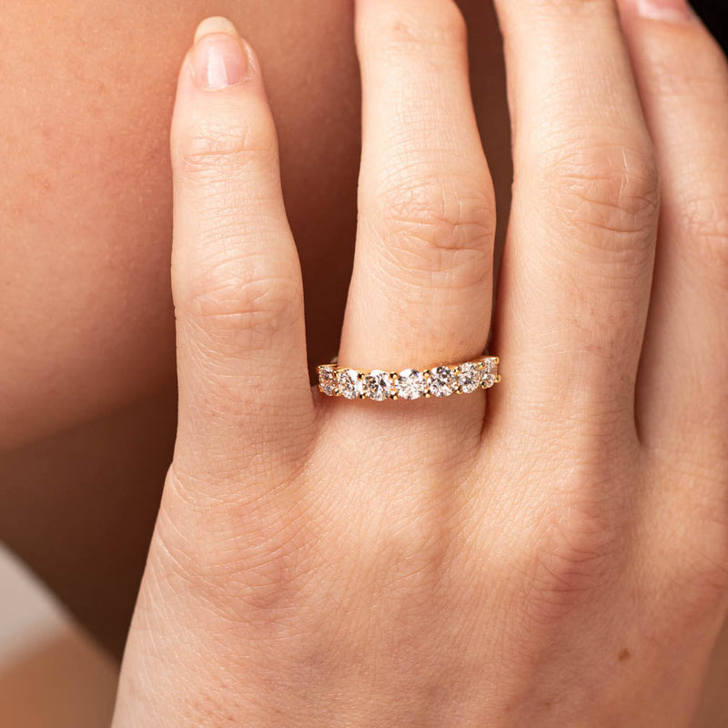 18ct Yellow Gold 1.33ct Diamond Panorama Ring-Ring-Walker & Hall