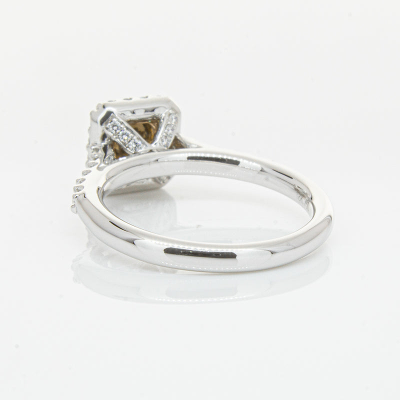 18ct White Gold .72ct Mocha Princess Cut Diamond Manhattan Ring-Ring-Walker & Hall