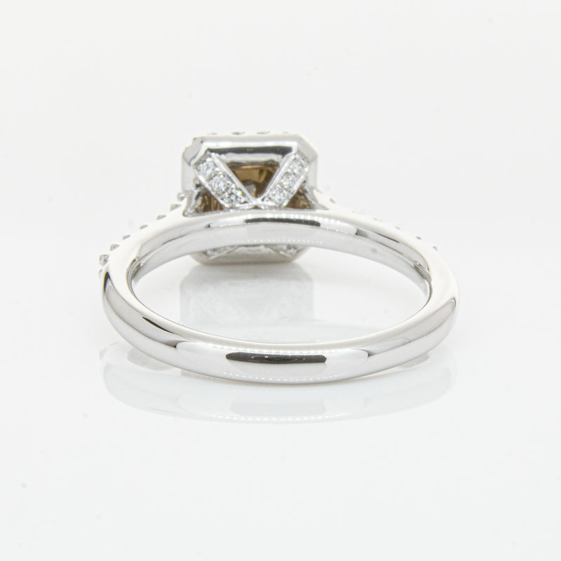 18ct White Gold .72ct Mocha Princess Cut Diamond Manhattan Ring-Ring-Walker & Hall