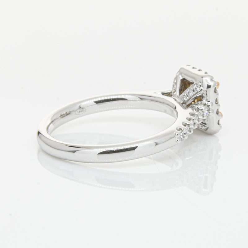 18ct White Gold .72ct Mocha Princess Cut Diamond Manhattan Ring-Ring-Walker & Hall