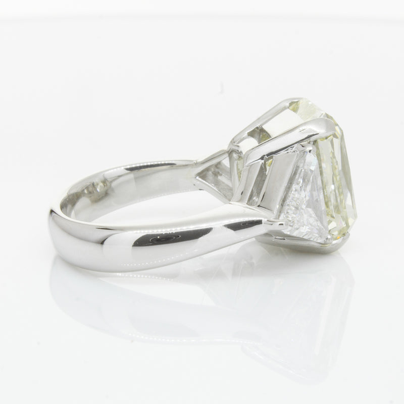 Platinum Radiant Cut Yellow Diamond Ring-Ring-Walker & Hall