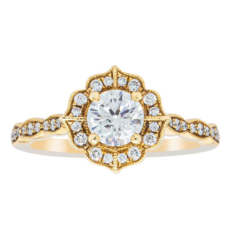 18ct Yellow Gold .59ct Diamond Paramount Ring-Ring-Walker & Hall