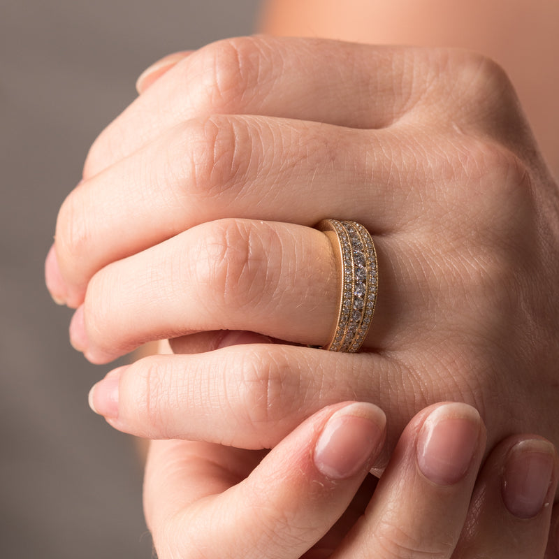 18ct Yellow Gold Diamond Ring-Ring-Walker & Hall