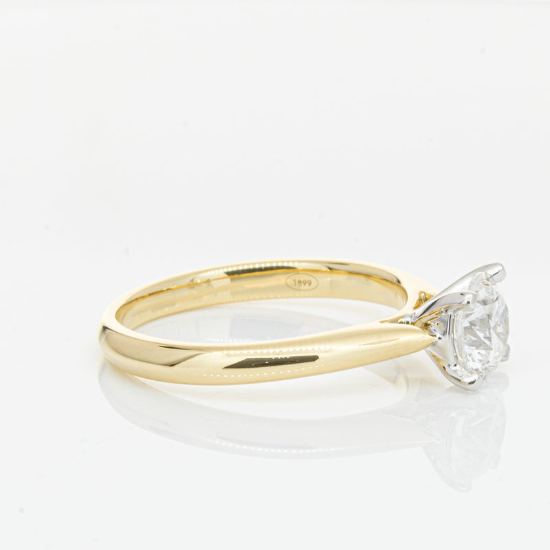 18ct Yellow Gold 1.00ct Diamond Venetian Ring-Ring-Walker & Hall