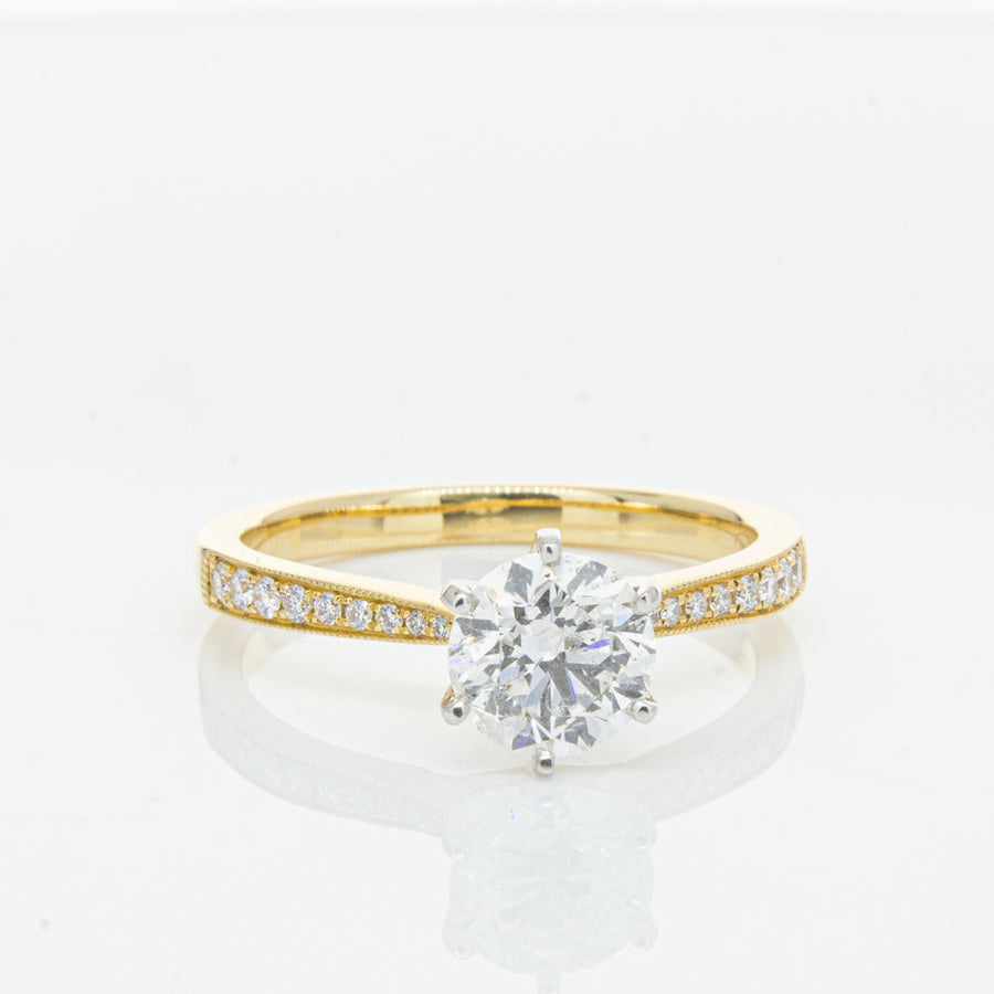 18ct Yellow Gold 1.00ct Diamond Zenith Ring-Ring-Walker & Hall
