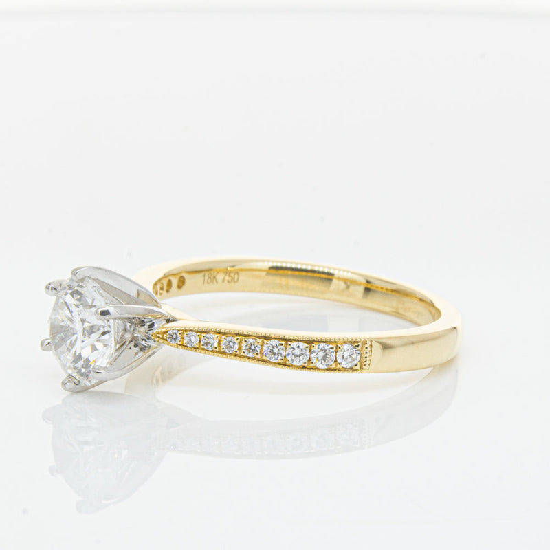 18ct Yellow Gold 1.00ct Diamond Zenith Ring-Ring-Walker & Hall