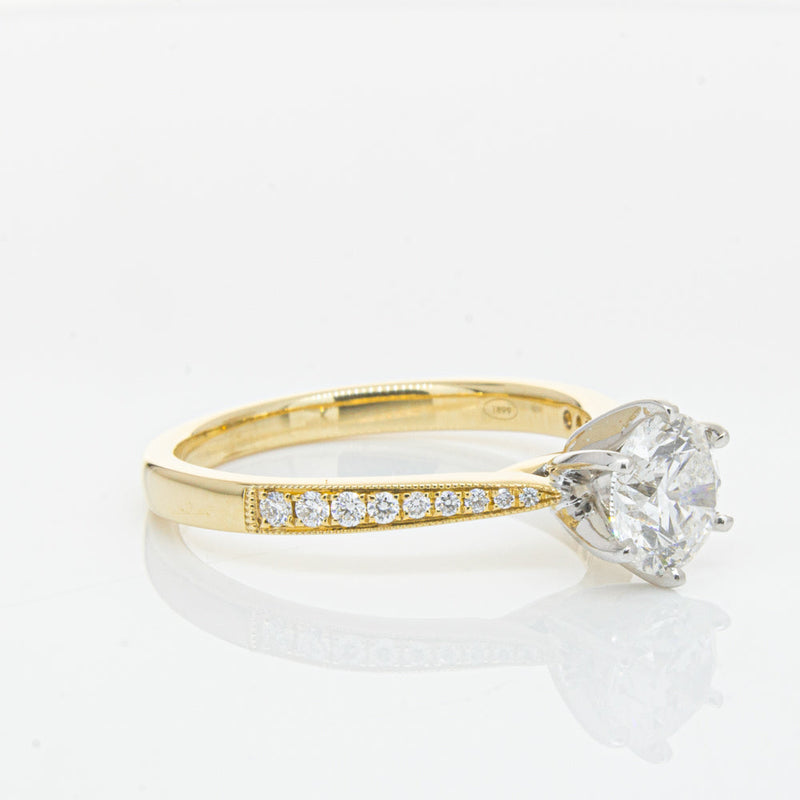 18ct Yellow Gold 1.00ct Diamond Zenith Ring-Ring-Walker & Hall