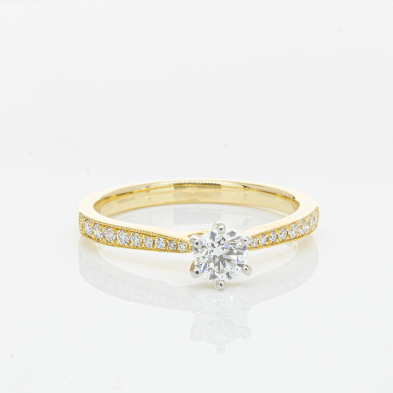 18ct Yellow Gold .32ct Diamond Zenith Ring-Ring-Walker & Hall