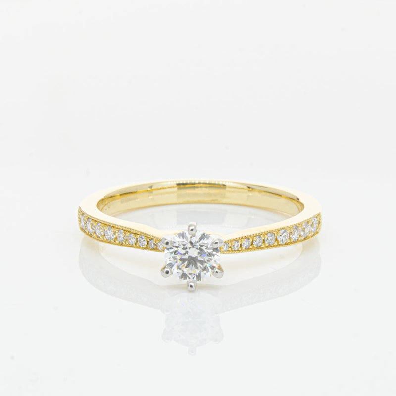 18ct Yellow Gold .32ct Diamond Zenith Ring-Ring-Walker & Hall