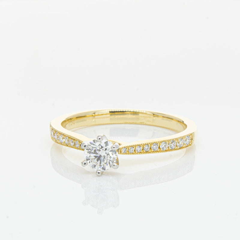 18ct Yellow Gold .32ct Diamond Zenith Ring-Ring-Walker & Hall