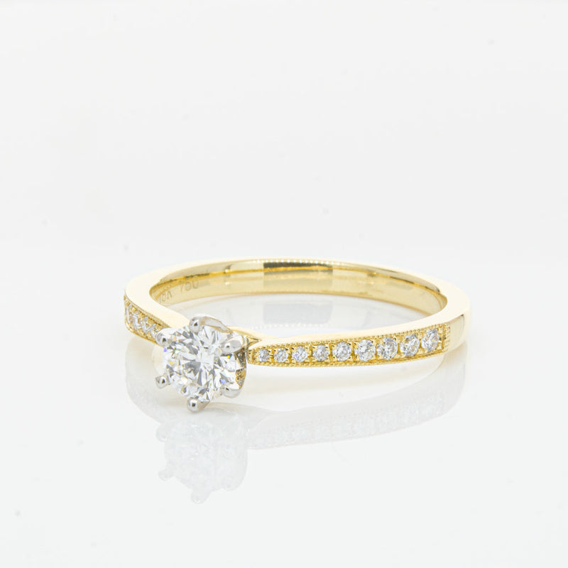 18ct Yellow Gold .32ct Diamond Zenith Ring-Ring-Walker & Hall
