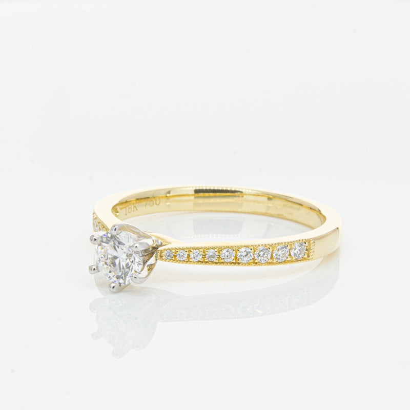 18ct Yellow Gold .32ct Diamond Zenith Ring-Ring-Walker & Hall