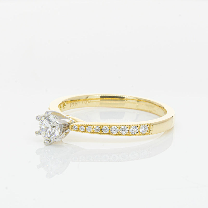 18ct Yellow Gold .32ct Diamond Zenith Ring-Ring-Walker & Hall