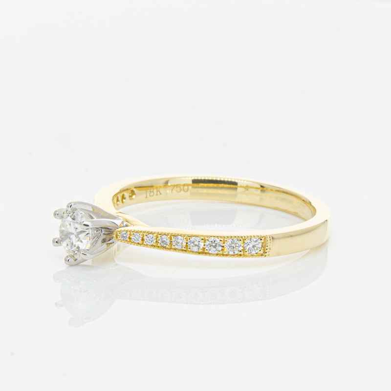 18ct Yellow Gold .32ct Diamond Zenith Ring-Ring-Walker & Hall
