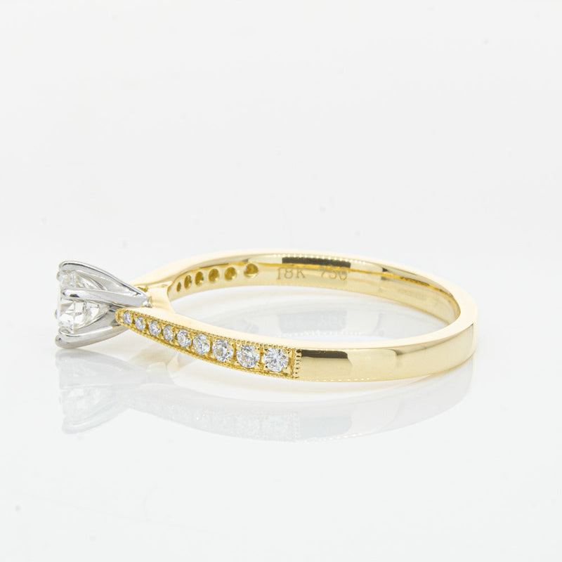 18ct Yellow Gold .32ct Diamond Zenith Ring-Ring-Walker & Hall