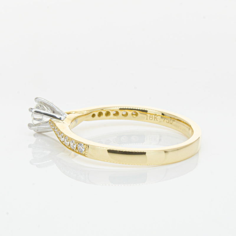 18ct Yellow Gold .32ct Diamond Zenith Ring-Ring-Walker & Hall
