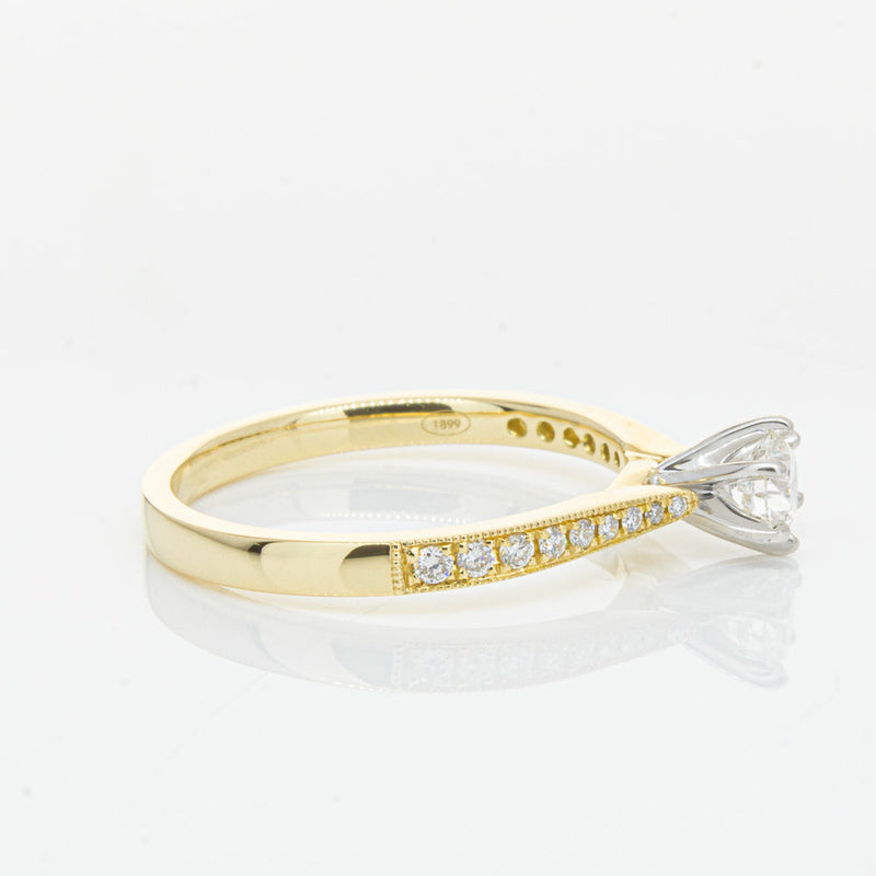 18ct Yellow Gold .32ct Diamond Zenith Ring-Ring-Walker & Hall