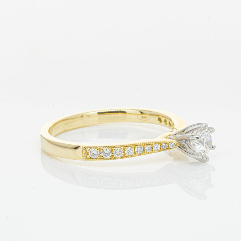 18ct Yellow Gold .32ct Diamond Zenith Ring-Ring-Walker & Hall