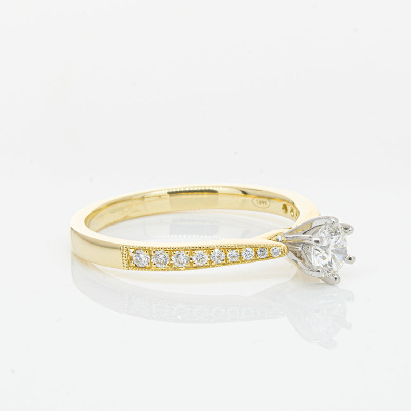 18ct Yellow Gold .32ct Diamond Zenith Ring-Ring-Walker & Hall