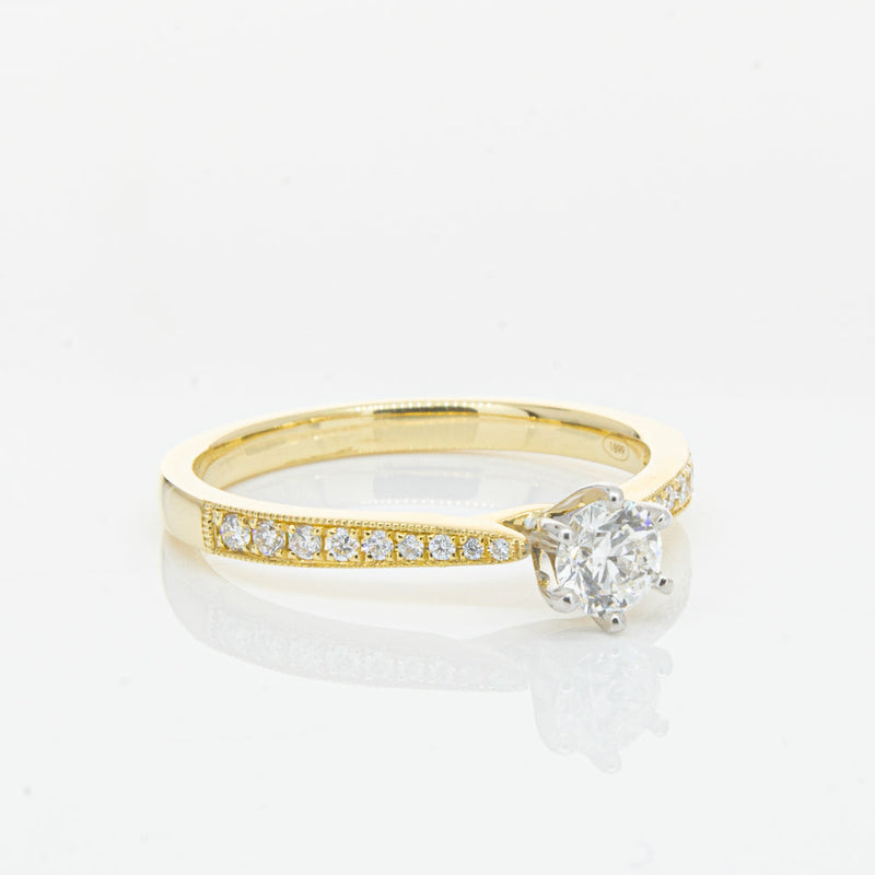 18ct Yellow Gold .32ct Diamond Zenith Ring-Ring-Walker & Hall