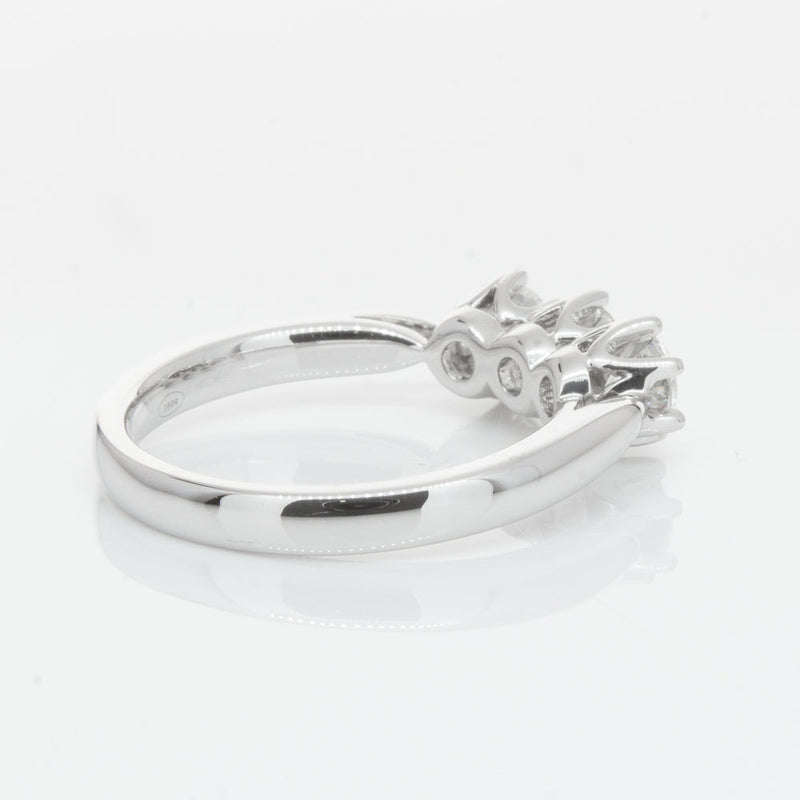 18ct White Gold 1.01ct Diamond Trilogy Ring-Ring-Walker & Hall