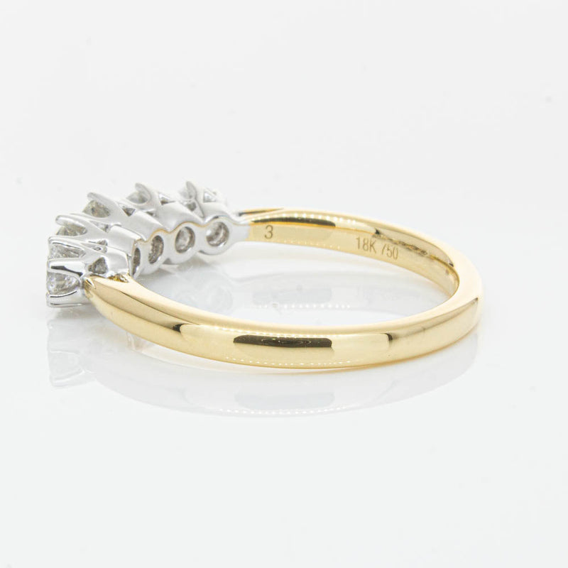 18ct Yellow Gold .80ct Diamond Pentagon Ring-Ring-Walker & Hall