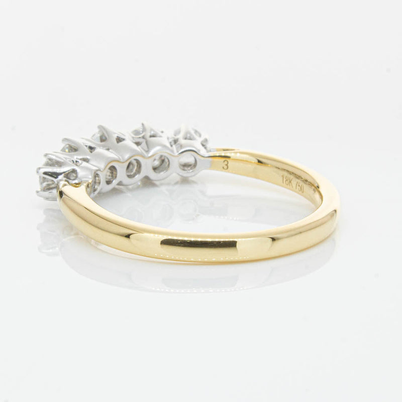 18ct Yellow Gold .80ct Diamond Pentagon Ring-Ring-Walker & Hall