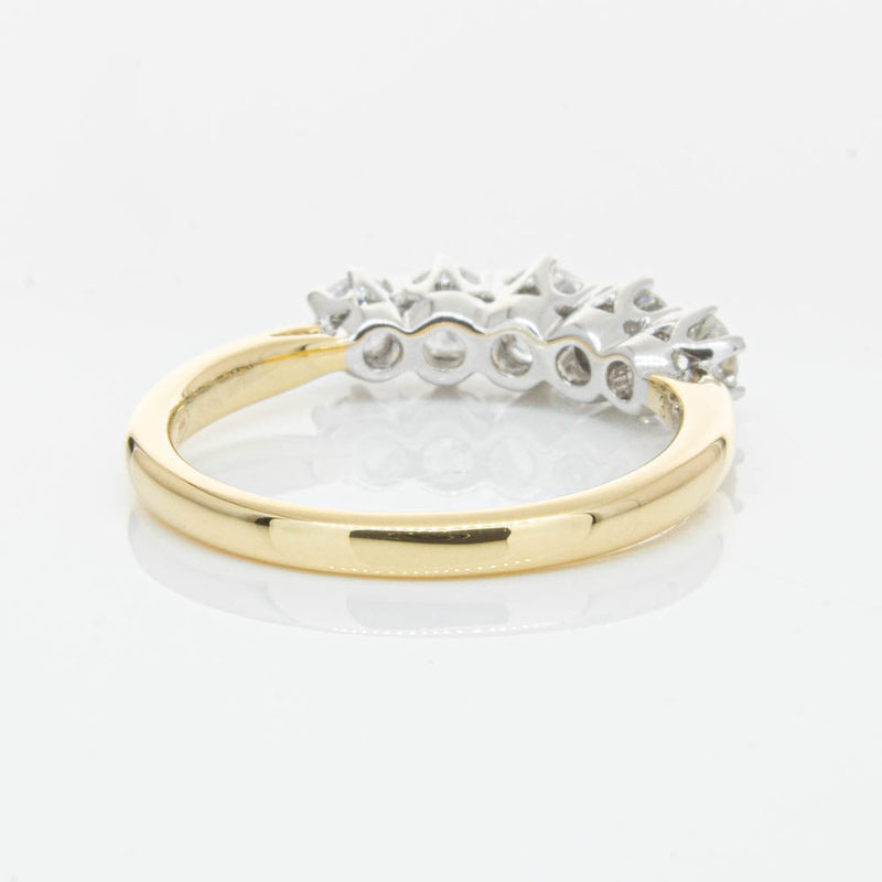 18ct Yellow Gold .80ct Diamond Pentagon Ring-Ring-Walker & Hall