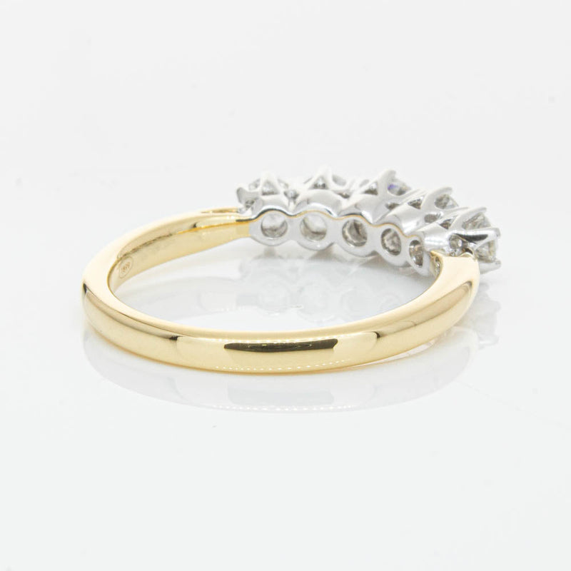 18ct Yellow Gold .80ct Diamond Pentagon Ring-Ring-Walker & Hall
