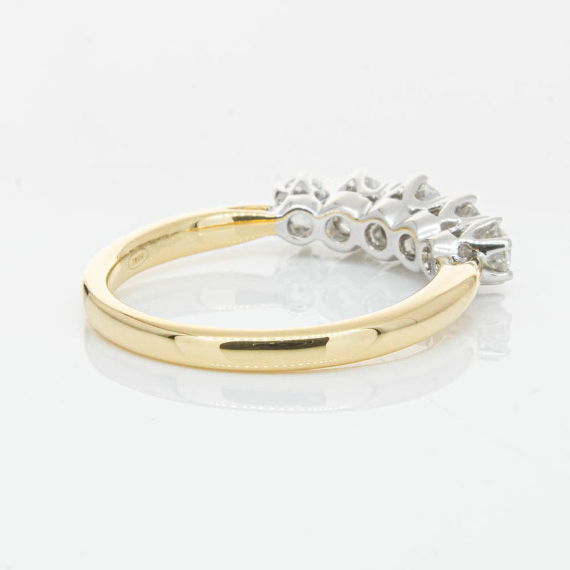 18ct Yellow Gold .80ct Diamond Pentagon Ring-Ring-Walker & Hall