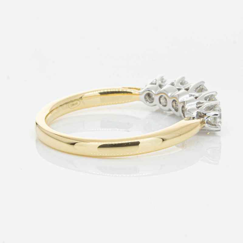 18ct Yellow Gold .80ct Diamond Pentagon Ring-Ring-Walker & Hall