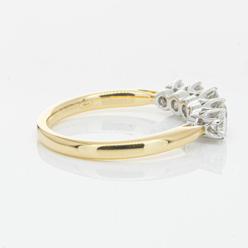 18ct Yellow Gold .80ct Diamond Pentagon Ring-Ring-Walker & Hall