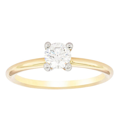 18ct Yellow Gold .50ct Diamond Melba Ring-Ring-Walker & Hall