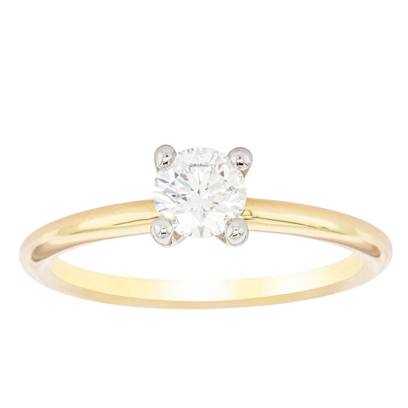 18ct Yellow Gold .50ct Diamond Melba Ring-Ring-Walker & Hall