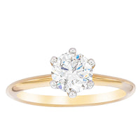 18ct Yellow Gold 1.01ct Diamond Cosmopolitan Ring-Ring-Walker & Hall